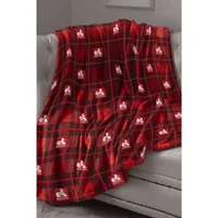 Holden Classic Red Plaid Plush Throw Rug